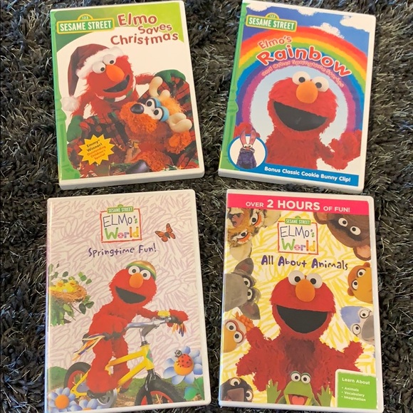 4 SESAME STREET Elmo Preschool Toddler DVDs - Picture 3 of 15